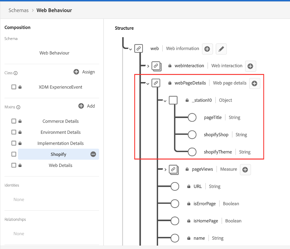 XDM Schema custom fields